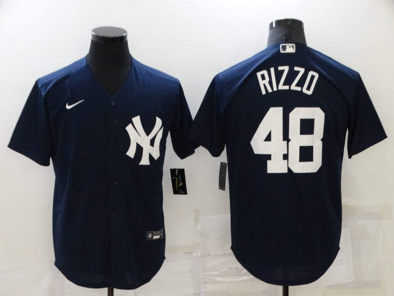 Men's New York Yankees Anthony Rizzo #48 Navy Baseball Jersey